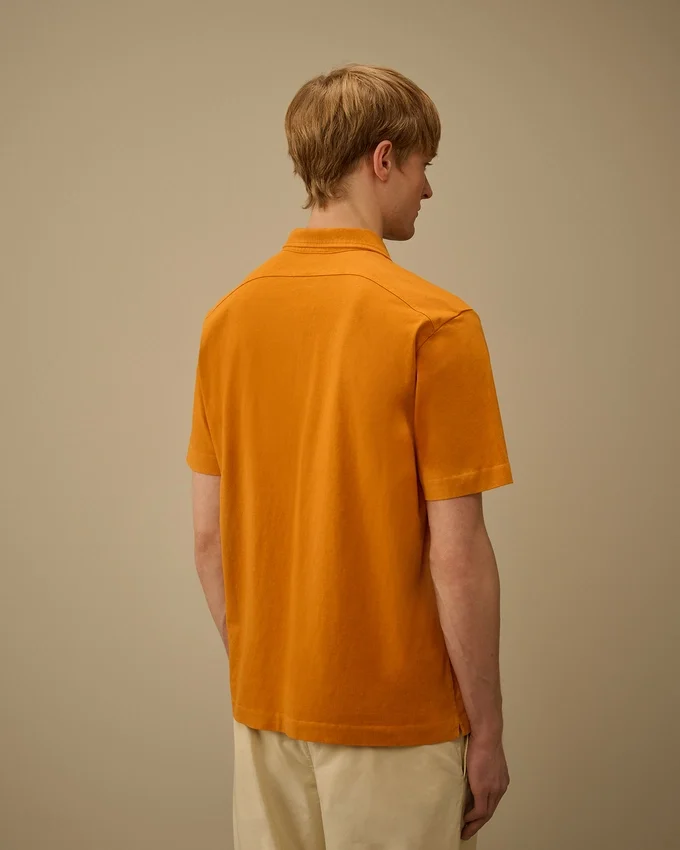 1020 Jersey poloshirt met korte mouwen en halve rits