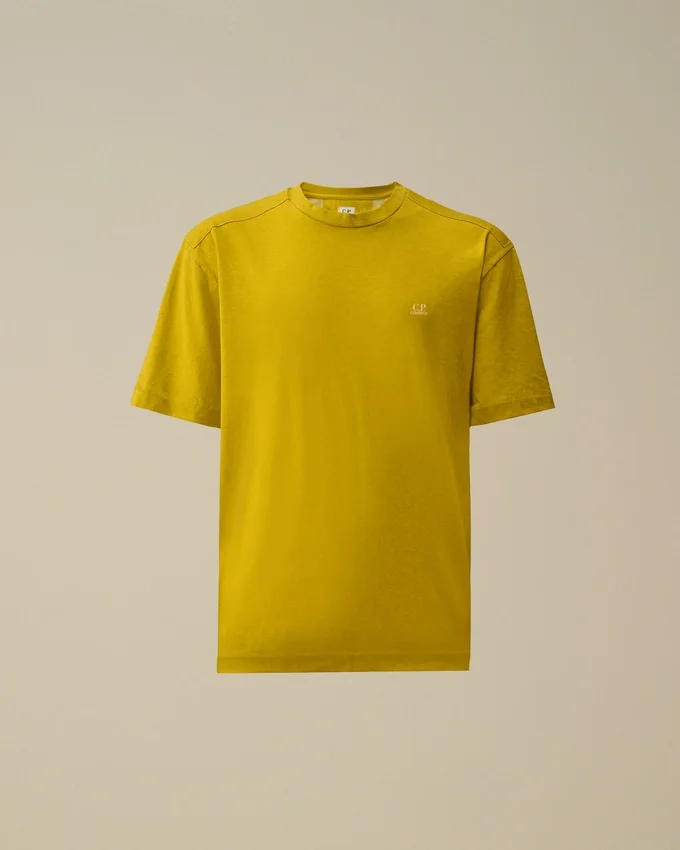 20/1 jersey overhemd met geplateerd logo