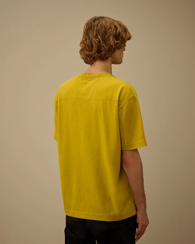 20/1 jersey overhemd met geplateerd logo