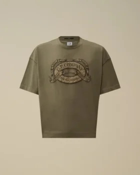 20/1 jersey overhemd met korte mouwen, boxy pasvorm en logo