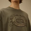 20/1 jersey overhemd met korte mouwen, boxy pasvorm en logo