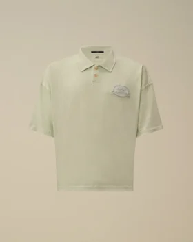 20/1 jersey polo met korte mouwen en boxy logo