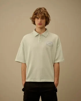 20/1 jersey polo met korte mouwen en boxy logo