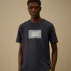 24/1 jersey overhemd met korte mouwen en logolabel