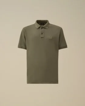 24/1 piqué, pigmentgeverfde polo met korte mouwen