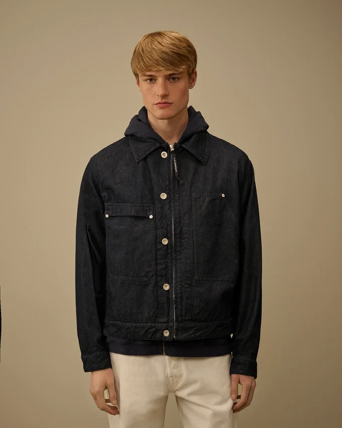3/1 denim jas met rits