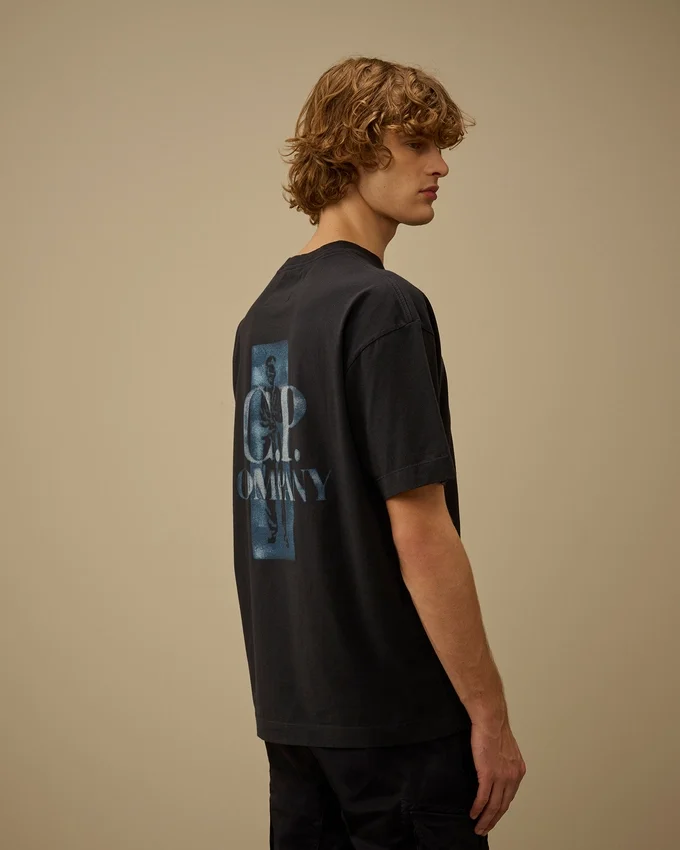 30/1 jersey overhemd met comfortabel logo