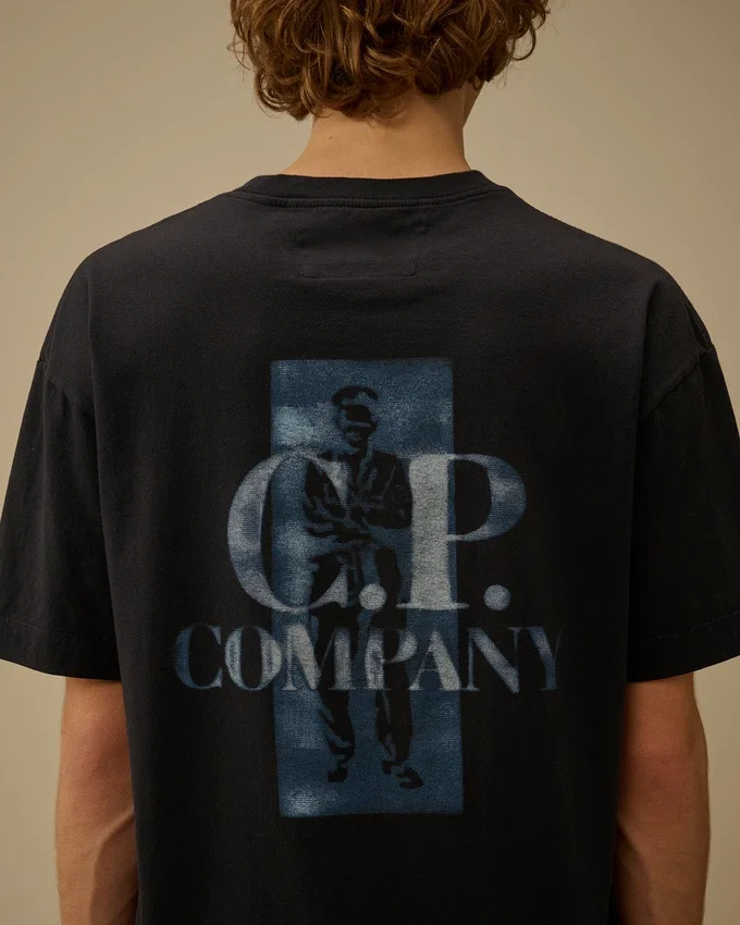 30/1 jersey overhemd met comfortabel logo