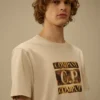 30/1 jersey overhemd met korte mouwen en vervaagd logo