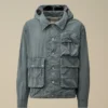50 Fili Indigo gebleichte Goggle Jacket