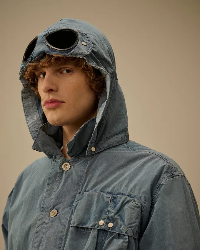 50 Fili Indigo gebleichte Goggle Jacket