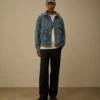 50 Fili Indigo gebleichte Goggle Jacket
