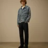 50 Fili Indigo gebleichte Goggle Jacket