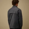 50 Fili Wax overshirt met rits en Lens-detail