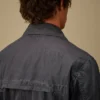 50 Fili Wax overshirt met rits en Lens-detail