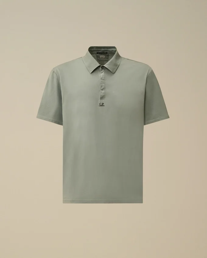70/2 gemerceriseerde jersey Gasato poloshirt met korte mouwen en logo
