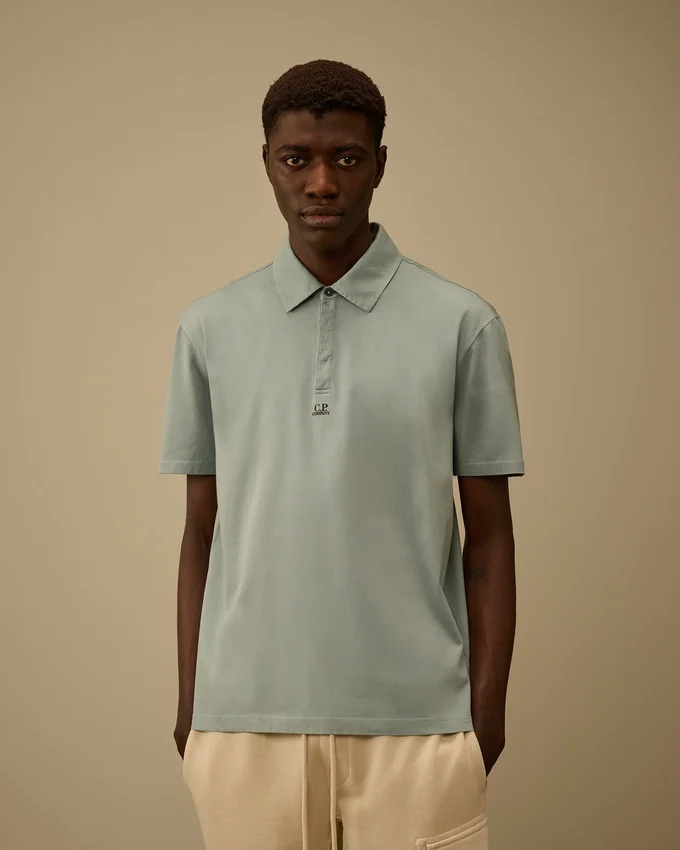 70/2 gemerceriseerde jersey Gasato poloshirt met korte mouwen en logo