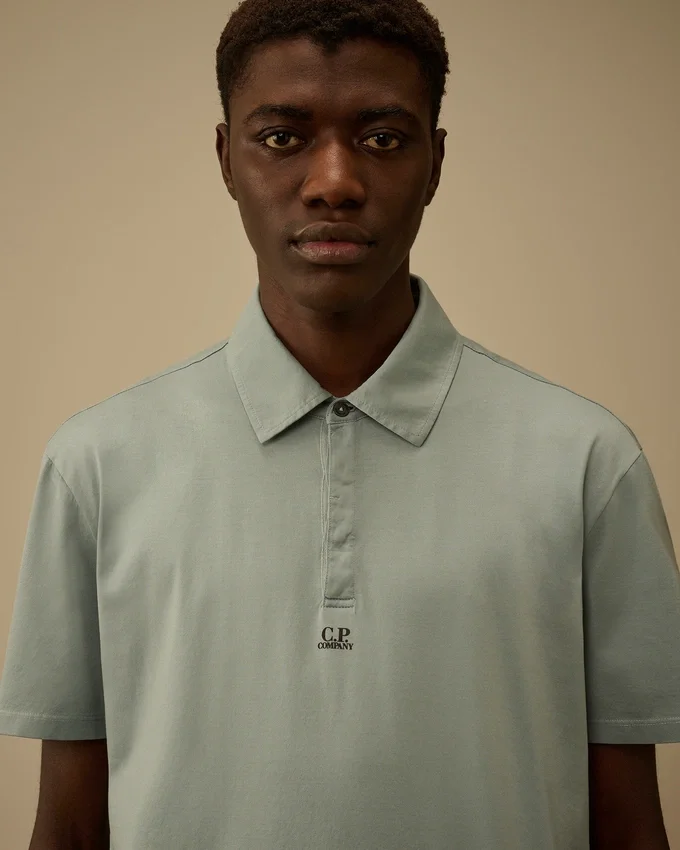 70/2 gemerceriseerde jersey Gasato poloshirt met korte mouwen en logo