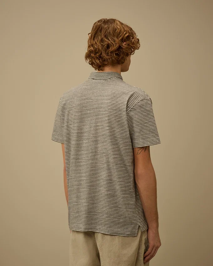 Bedrukt jersey 20/1 poloshirt met korte mouwen en logo
