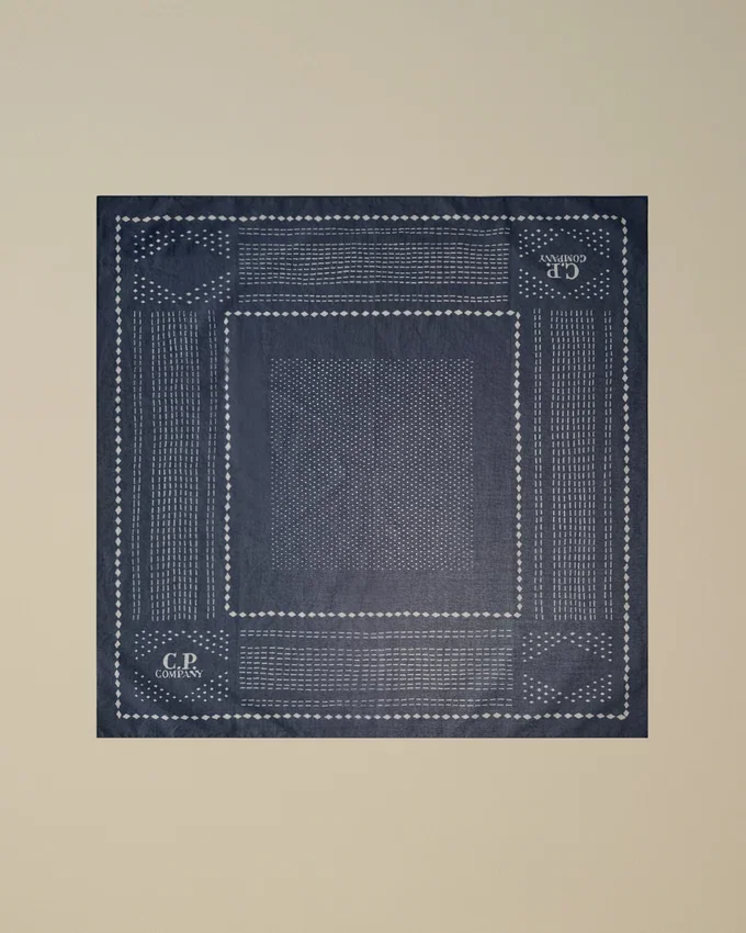 Bedrukte mousseline-bandana met logo
