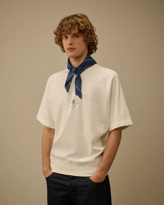 Bedrukte mousseline-bandana met logo