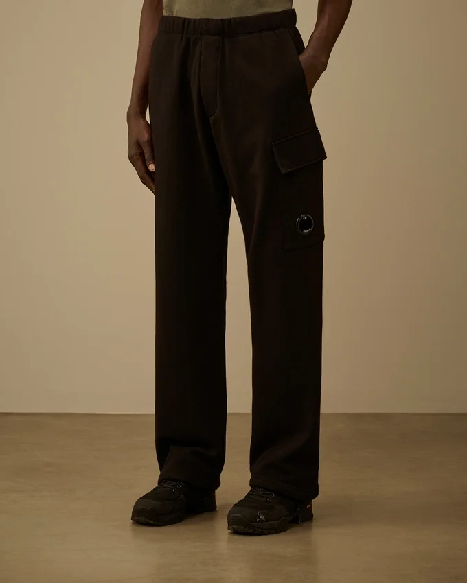 Cargo-joggingbroek van diagonaal geribbeld fleece