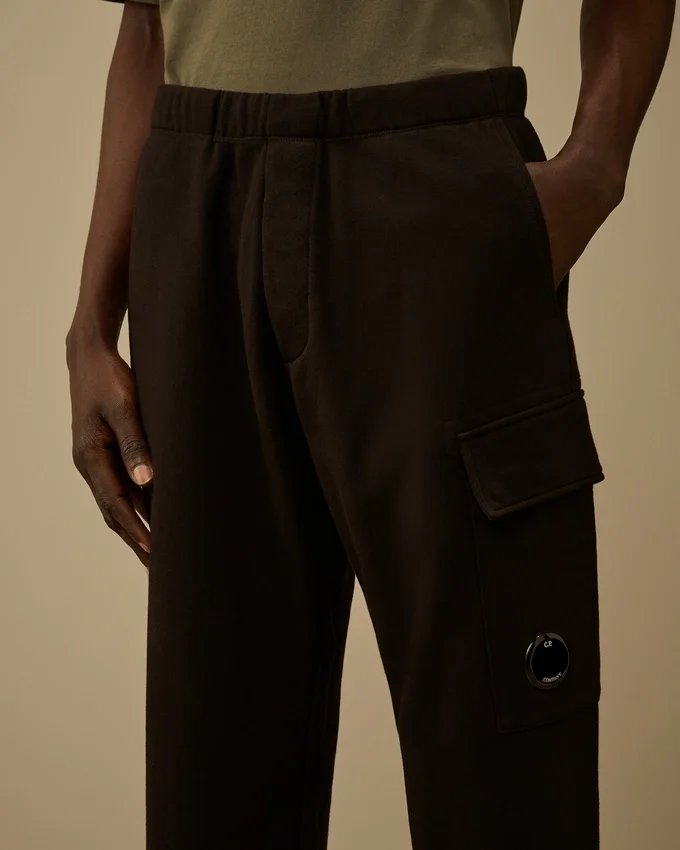 Cargo-joggingbroek van diagonaal geribbeld fleece