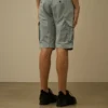 Cargo-short met lens van stretch-satijn