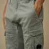 Cargo-short met lens van stretch-satijn