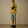 Cargo-short met lens van stretch-satijn