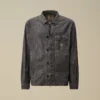 Chambray-overhemd met lange mouwen en ritssluiting
