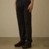 Chino-broek van katoengabardine met normale pasvorm