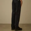 Chino-broek van katoengabardine met normale pasvorm
