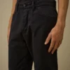 Chino-broek van katoengabardine met normale pasvorm