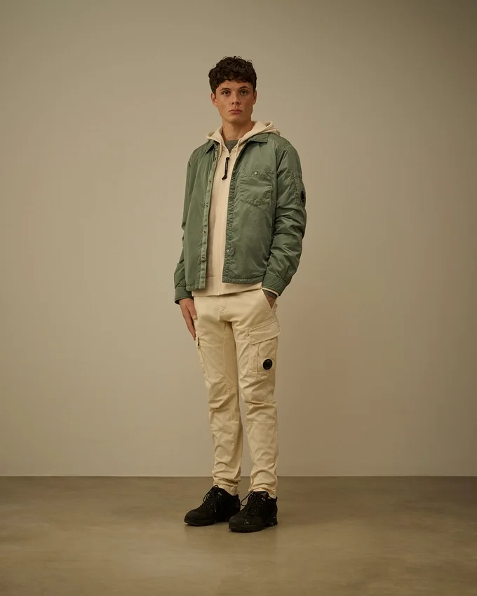 Chrome-R gewatteerd overshirt met Lens