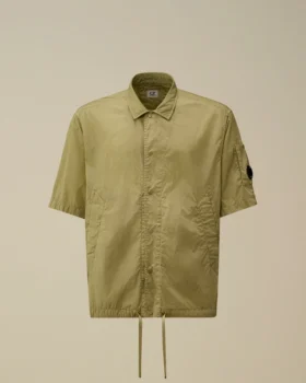Chrome-R overshirt met korte mouwen en lensmotief
