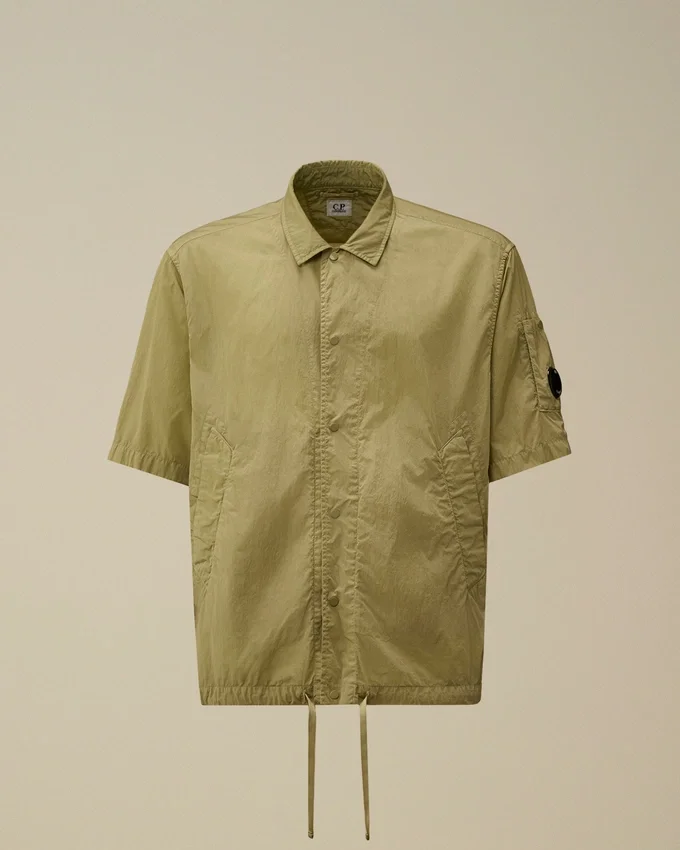 Chrome-R overshirt met korte mouwen en lensmotief
