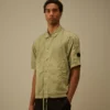 Chrome-R overshirt met korte mouwen en lensmotief