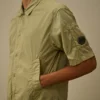 Chrome-R overshirt met korte mouwen en lensmotief