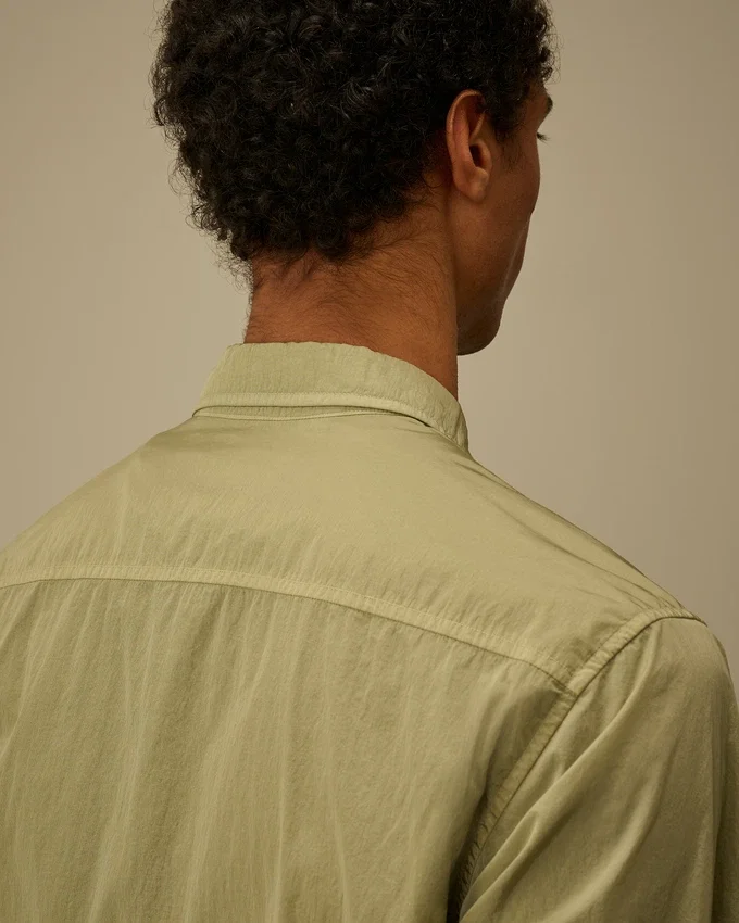 Chrome-R overshirt met korte mouwen en lensmotief