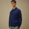 Chrome-R overshirt met rits en Lens-detail