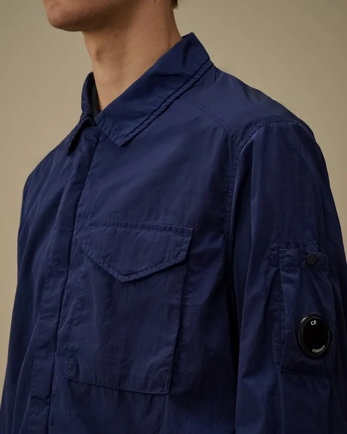 Chrome-R overshirt met rits en Lens-detail