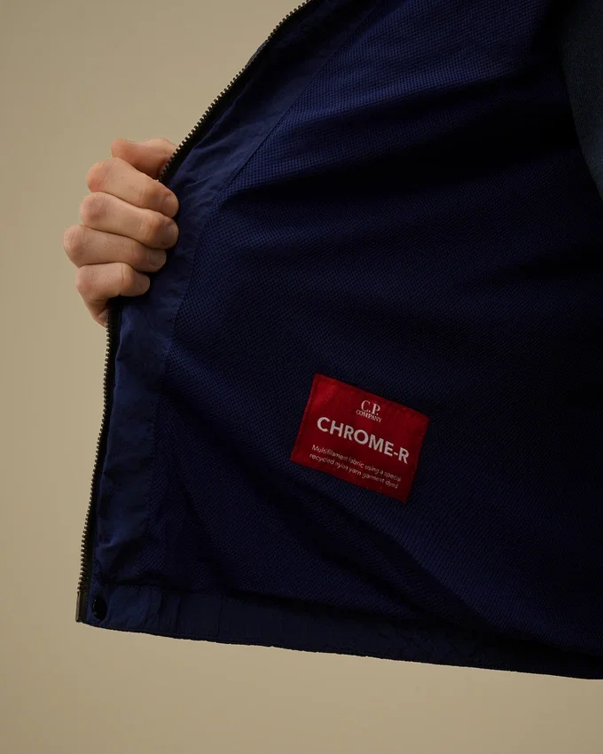 Chrome-R overshirt met rits en Lens-detail