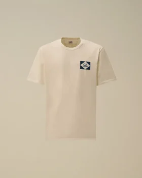 Compact 20/1 jersey T-shirt met korte mouwen en logo