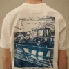 Compact 20/1 jersey T-shirt met korte mouwen en logo