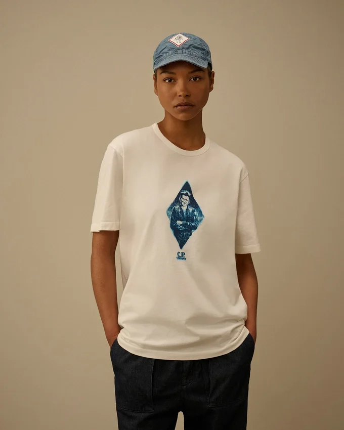 Compact 20/1 jersey T-shirt met korte mouwen in Britse zeemansstijl