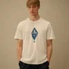 Compact 20/1 jersey T-shirt met korte mouwen in Britse zeemansstijl