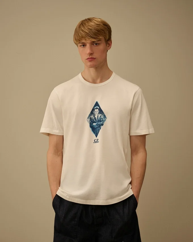 Compact 20/1 jersey T-shirt met korte mouwen in Britse zeemansstijl