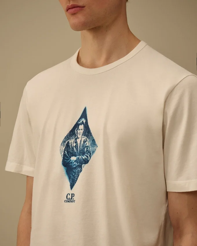 Compact 20/1 jersey T-shirt met korte mouwen in Britse zeemansstijl