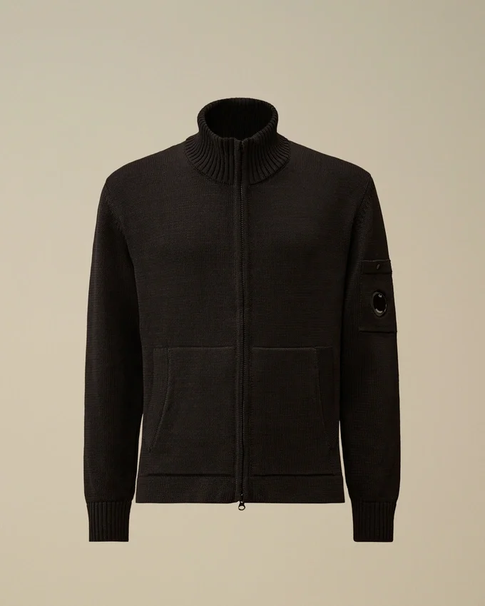 Compact katoenen vest met rits